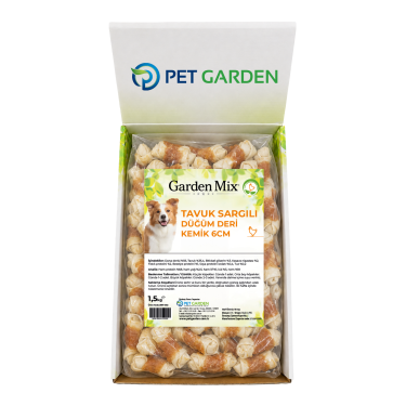 Garden Mıx Tavuk Sargılı Düğüm Deri Kemlk 6cm - 1,5kg