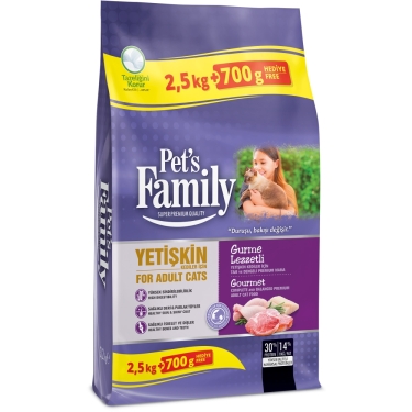 Pets Family Gurme Yetişkin Kedi Maması 2500+700 G