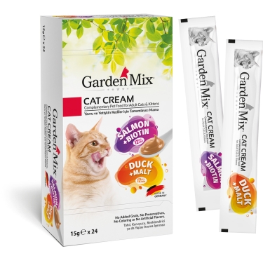 Garden Mıx Kedi Kreması Xxl Somon+ördek 15gr*24