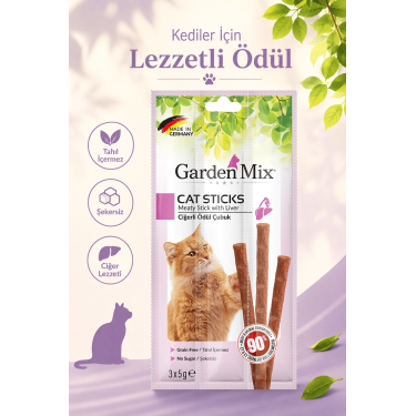 Gardenmix Ciğerli Kedi Stick Ödül 3*5g 50‘li