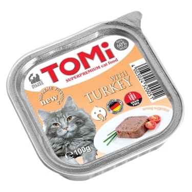 Tomi Kedi Hindili Alüminyum Yaş Mama 100gr (pate)