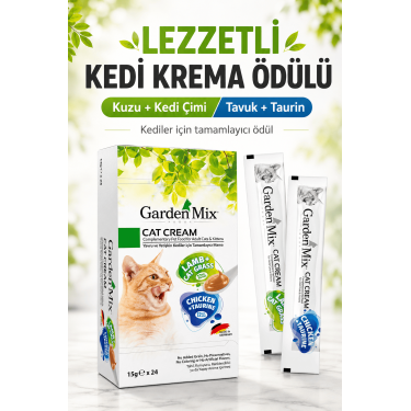Garden Mıx Kedi Kreması Xxl Tavuk+kuzu 15gr*24