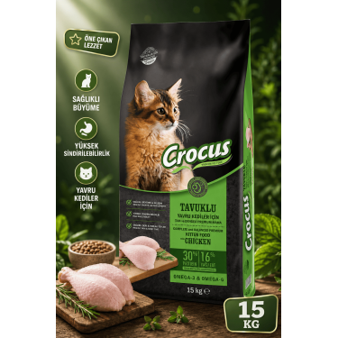 Crocus Tavuk Etli Yavru Kedi Maması 15 Kg